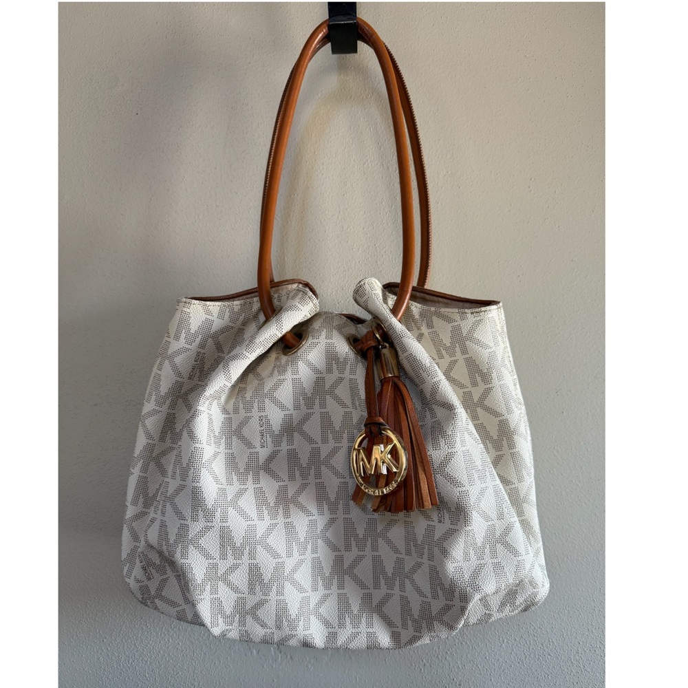 Michael Kors White and Tan Women's Bag
